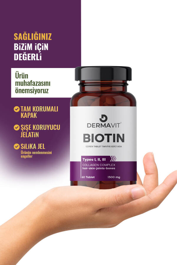 Güçlü Saç Ve Tırnaklar Için Biotin 1500 Mg 60 Tablet - 10