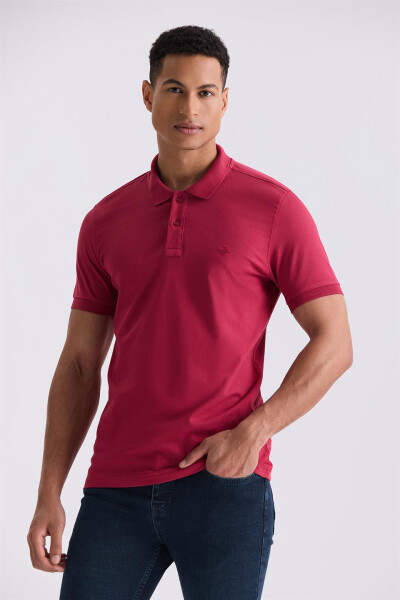 Gül Kurusu Slim Fit Polo Yaka T-Shirt - 1