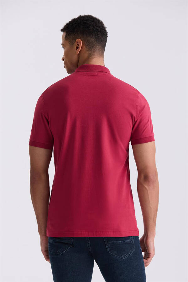 Gül Kurusu Slim Fit Polo Yaka T-Shirt - 4