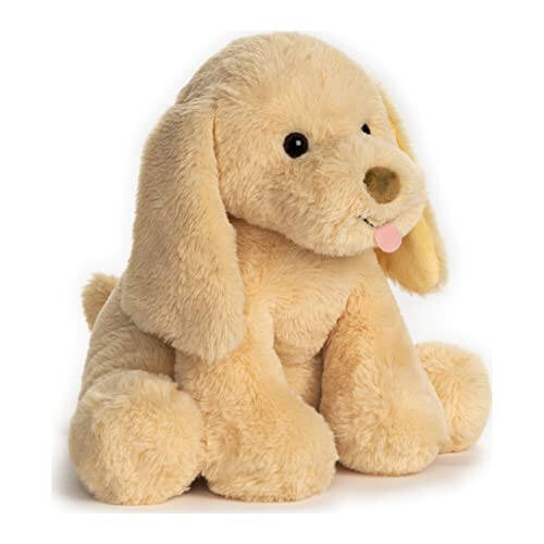 GUND Baby My Pet Puddles Animatsionli plyush, Premium to'ldirilgan hayvon havlaydigan plyush itcha bolasi 1 yosh va undan katta bolalar uchun, sariq, 12” - 2