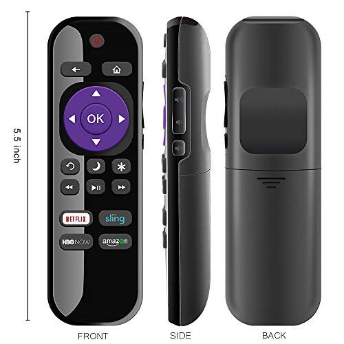 Gvirtue LC-RCRUS-17 Universal Remote Control Replacement for Sharp Roku Smart TV Remote, for All Sharp Roku Smart LED TV with Netflix, Amazon, Sling, HBONOW Button - 7