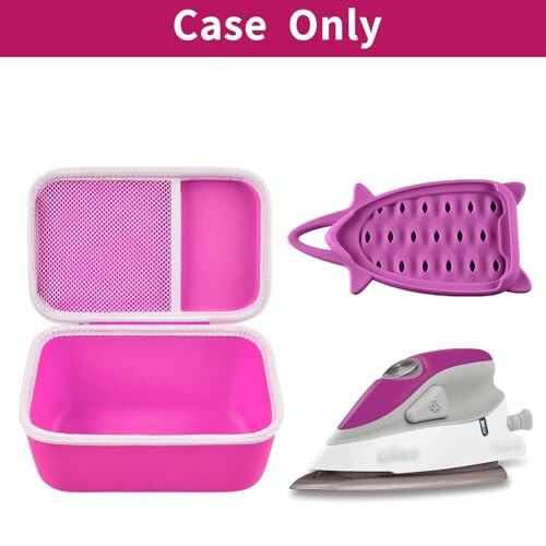 GWCASE Case Compatible with Oliso M3Pro/ M2 Mini Project Steam Iron. Travel Irons Carrying Organizer Holder for Solemate and Other Accessories (Box Only)- Purple - 2