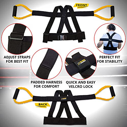 GYRO FITNESS | Shadow Boxer Pro | Boxing Resistance Bands Set for Shadow Boxing, Comes with Ankle Cuffs | Ideal Addition to Your Home Boxing Equipment - 3