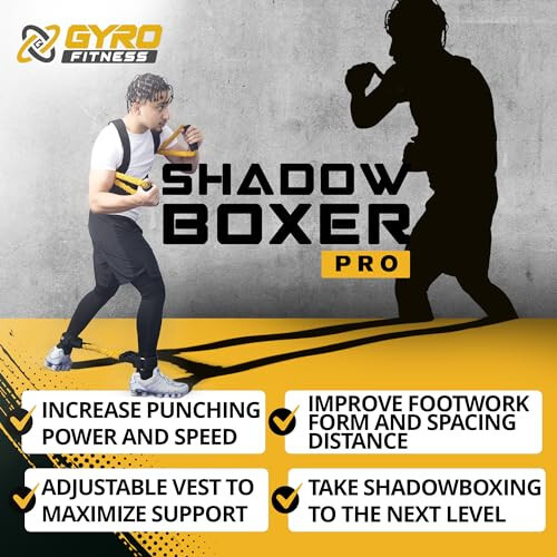 GYRO FITNESS | Shadow Boxer Pro | Boxing Resistance Bands Set for Shadow Boxing, Comes with Ankle Cuffs | Ideal Addition to Your Home Boxing Equipment - 5