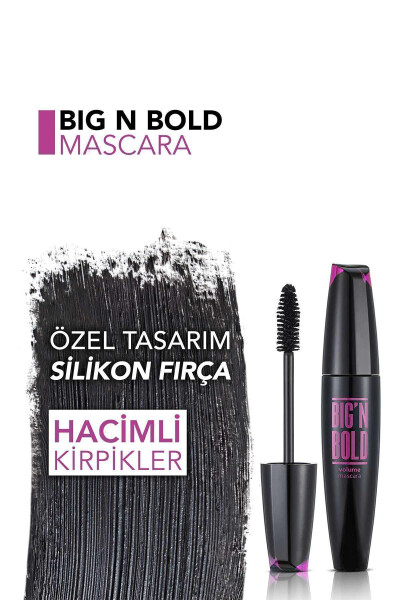 Hacim Veren Maskara (Siyah) - Big N Bold Maskara - 001 - 8682536040402 - 19