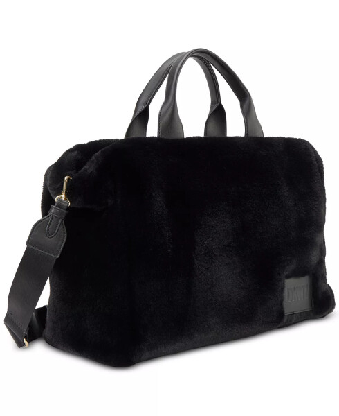 Hadlee Faux Fur Tote Black/gold - 2