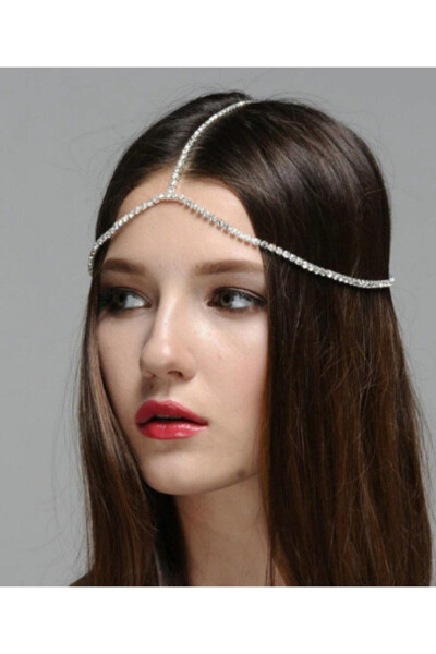 Hair Accessory with Crystal Stone Forehead - 2