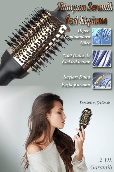 Hair Styler and Straightener Comb Titanium Ceramic Coating (2023 VERSION) - 2