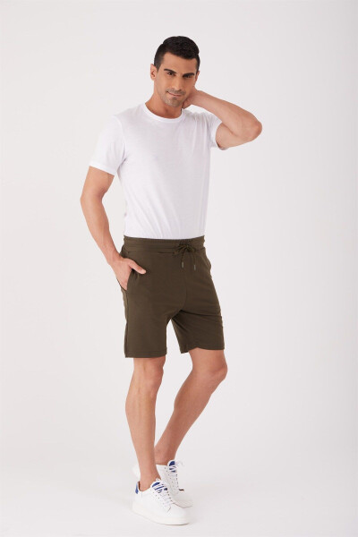 Haki Erkek Regular Fit Düz Casual Örme Short - 88538 - 14