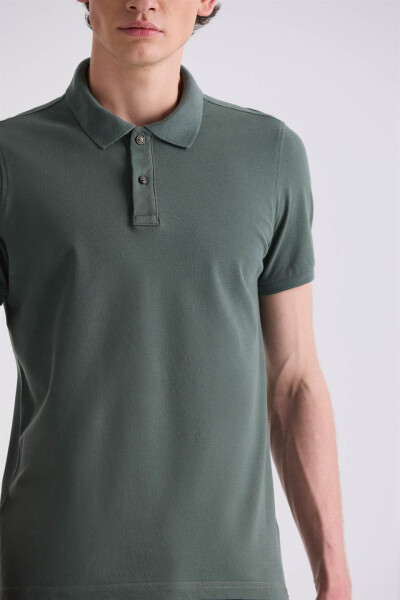 Haki Slim Fit Polo Yaka T-Shirt - 3