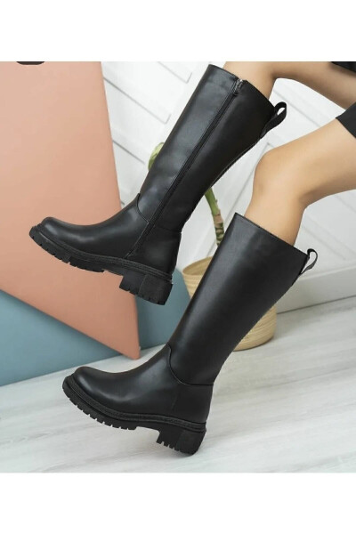 Halaf Knee-High Long Zipper Boots - 6