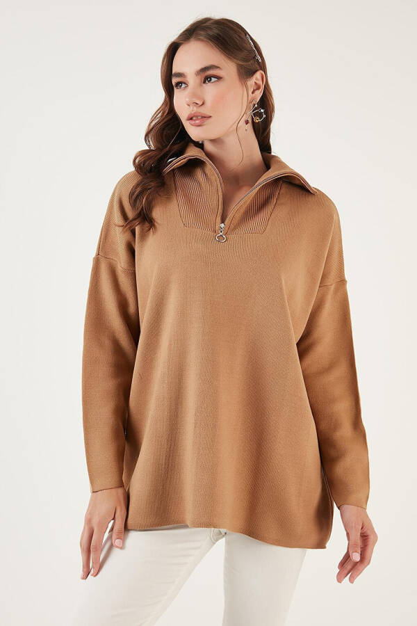 Half Zip Oversized Knit Sweater 4616079 - 6