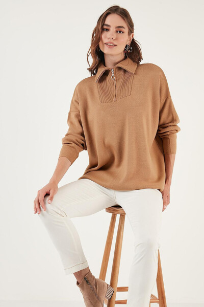 Half Zip Oversized Knit Sweater 4616079 - 7