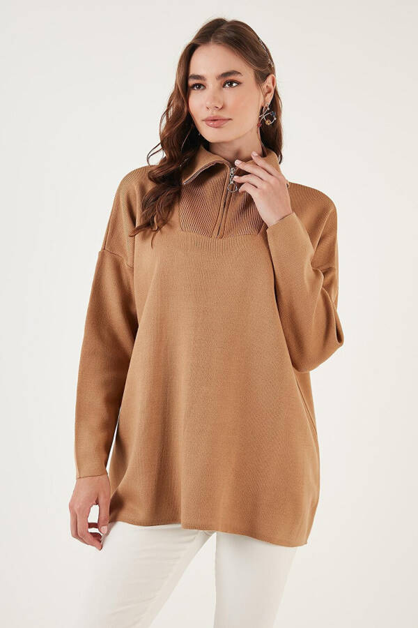 Half Zip Oversized Knit Sweater 4616079 - 8