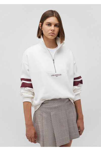 Half-Zip White Sweatshirt 1S10171-70057 - 21