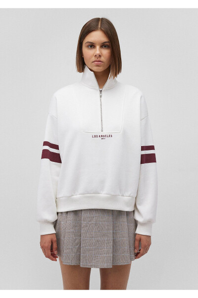 Half-Zip White Sweatshirt 1S10171-70057 - 22