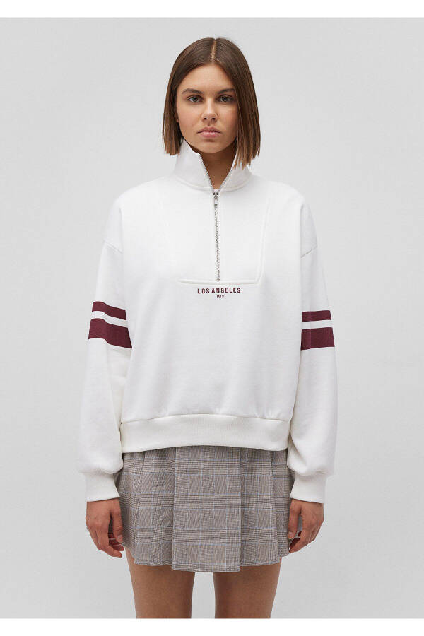 Half-Zip White Sweatshirt 1S10171-70057 - 22