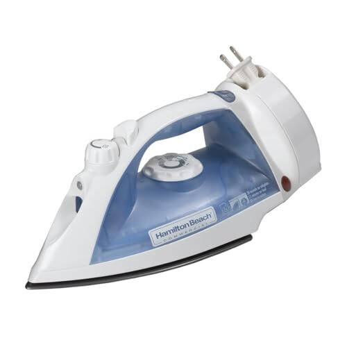 Hamilton Beach Commercial Lightweight Clothes Steam Iron, Nonstick, Compact, Mist Spray, HIR400R - 1