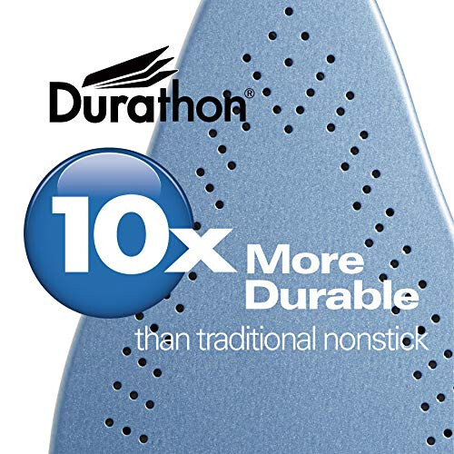 Hamilton Beach Steam Iron & Vertical Steamer for Clothes with Scratch-Resistant Durathon Soleplate, 3-Way Auto Shutoff, Anti-Drip, 8' Ret retractable Cord, 1500 Watts, Blue - 2