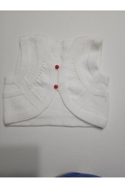 Hand knitted baby vest - 1