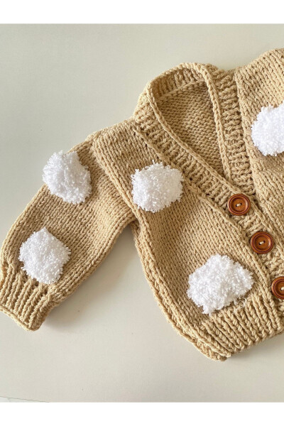 Hand-Knitted Cloudy Baby Cardigan - 2