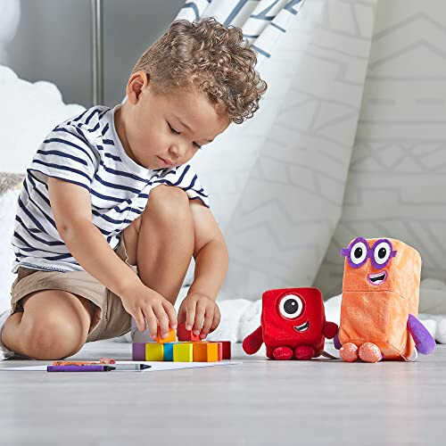 Hand2mind Numberblocks Один и Два, Игрушечные Друзья, Маленькие Плюшевые Фигурки, Милые Плюшевые Игрушки, Набивные Игрушки, Игрушки для Дошкольников, Игрушки для Изучения Математики, Фантазийная Игра для Малышей, Подарки на День Рождения для Детей - 2