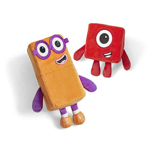 Hand2mind Numberblocks One and Two Playful Pals, Small Plush Figure Toys, Cute Plushies, Stuffed Toys, Preschool Number Toys, Math Learning Toys, Toddler Imaginative Play, Birthday Gifts for Kids - 4