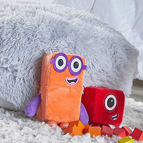 Hand2mind Numberblocks One and Two Playful Pals, Small Plush Figure Toys, Cute Plushies, Stuffed Toys, Preschool Number Toys, Math Learning Toys, Toddler Imaginative Play, Birthday Gifts for Kids - 5