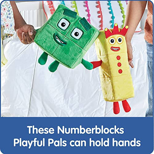 Hand2mind Numberblocks Three and Four Playful Pals, Small Plush Figure Toys, Cute Plushies, Stuffed Toys, Preschool Number Toys, Math Learning Toys, Toddler Imaginative Play, Birthday Gifts for Kids - 5