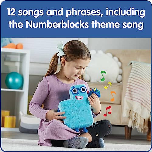 hand2mind Sing-Along Numberblock Five, Music Toys, Light Up Plush Toy, Plush Figure Toys, Cute Plushies, Stuffed Toys, Musical Toy, Preschool Number Toys, Math Learning Toys, Birthday Gifts for Kids - 3