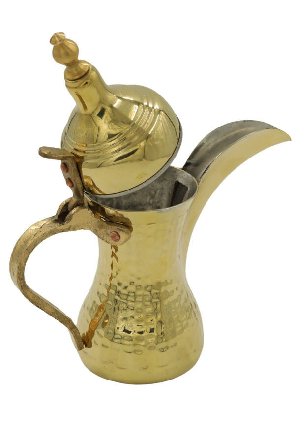 Handcrafted Hammered Mırra Coffee Pot 22 CM - 2