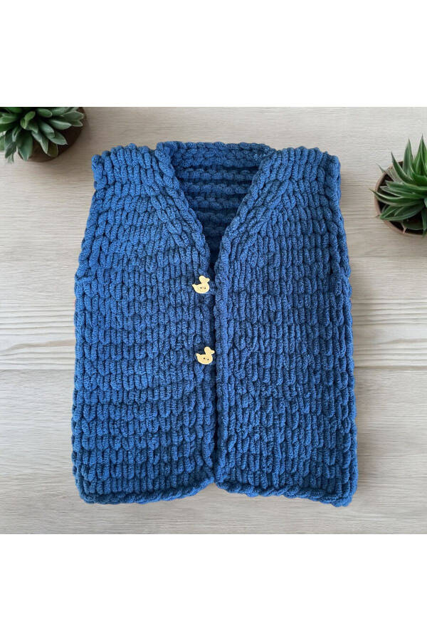 Handmade Baby Cardigan - Blue 