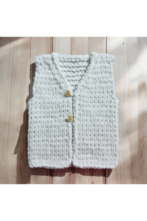 Handmade Baby Cardigan - White 