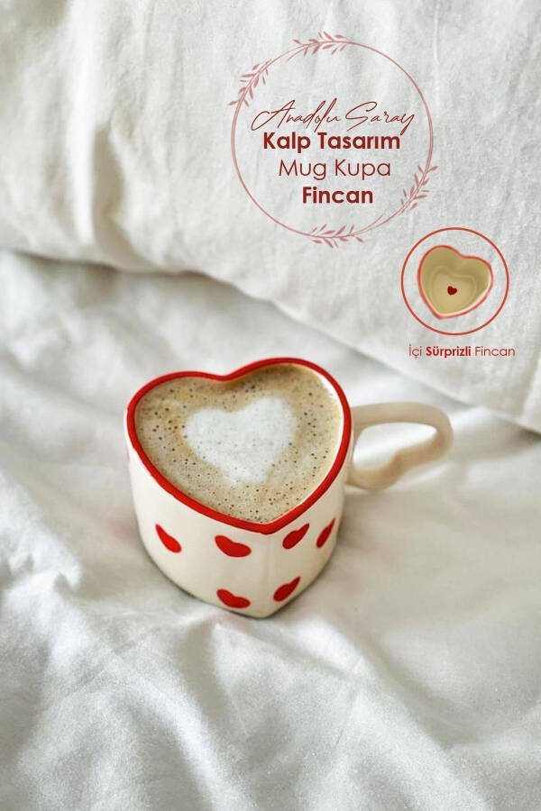 Handmade Ceramic Heart Design Mug Cup - 13