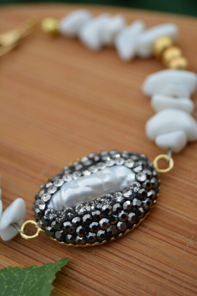 Handmade Pearl and Quartz Natural Stone Bracelet Special Gift - 2