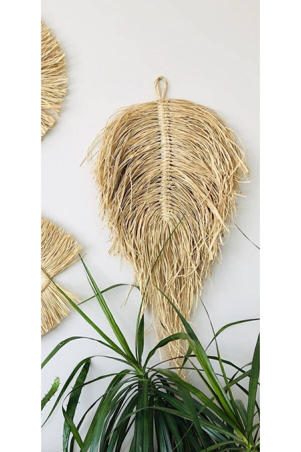 Handmade Raffia Boho Leaf /wall Decor /door Decor - 10