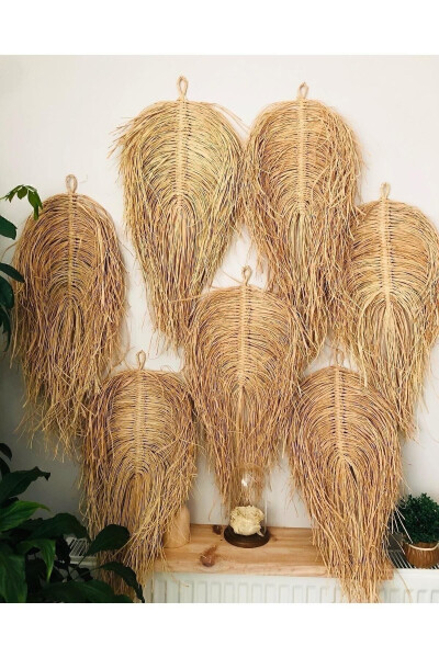 Handmade Raffia Boho Leaf /wall Decor /door Decor - 12