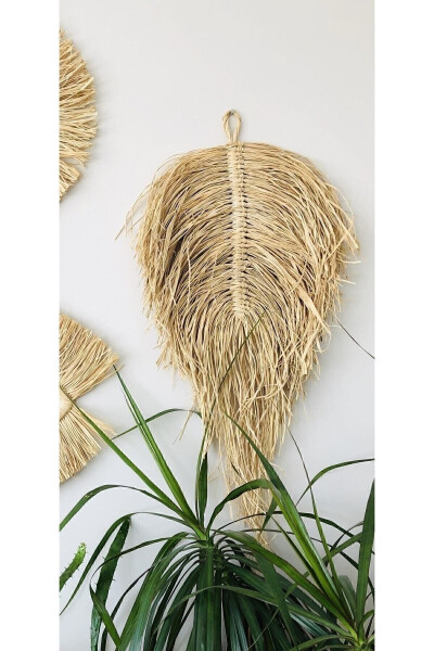 Handmade Raffia Boho Leaf /wall Decor /door Decor - 7