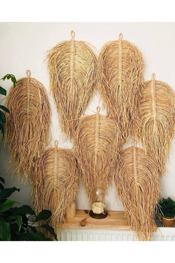 Handmade Raffia Boho Leaf /wall Decor /door Decor - 9