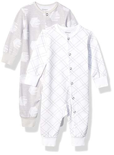 Hanes Unisex-Baby Hanes Baby Sleep & Play Suits, Ultimate Flexy Pajamas For Boys & Girls, 2-Pack - 1