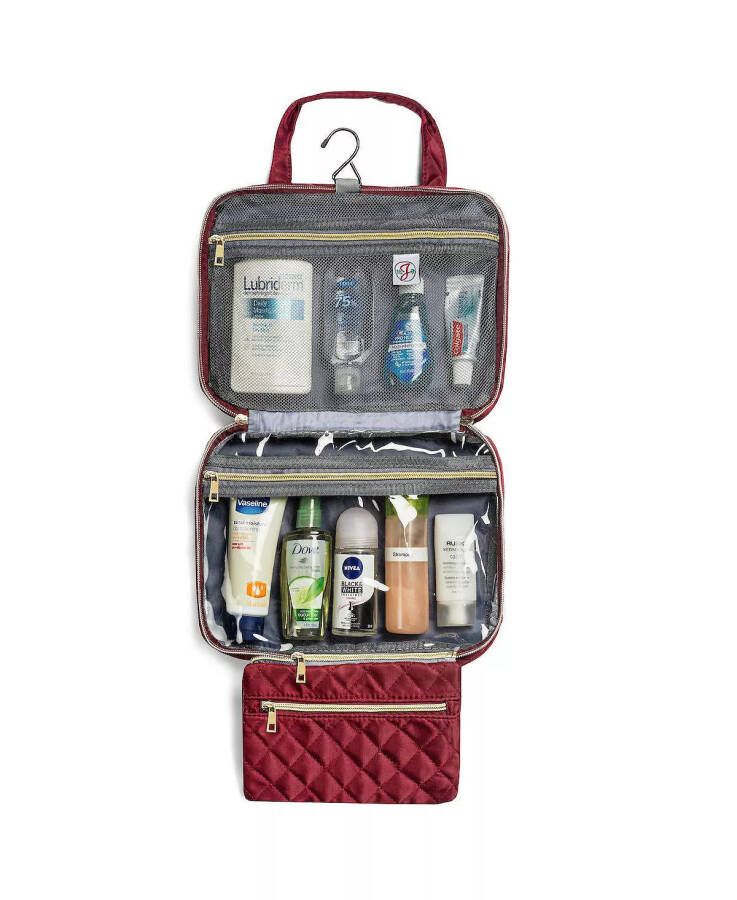 Hanging Toiletry Bag (2 Pieces) | Travel Accessories Garnet - 3