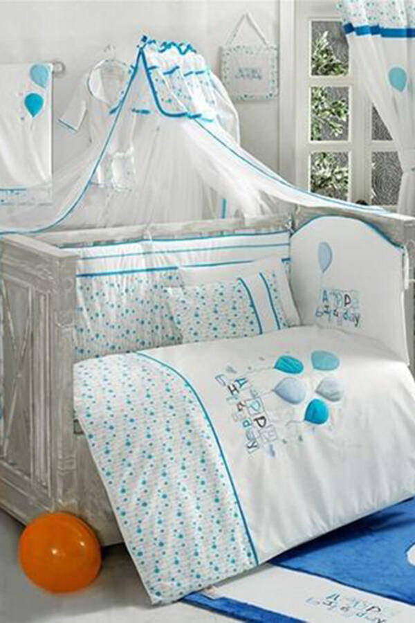 Happy Birthday Blue 9 Piece Baby Sleep Set 60x120 IB17003 - 2