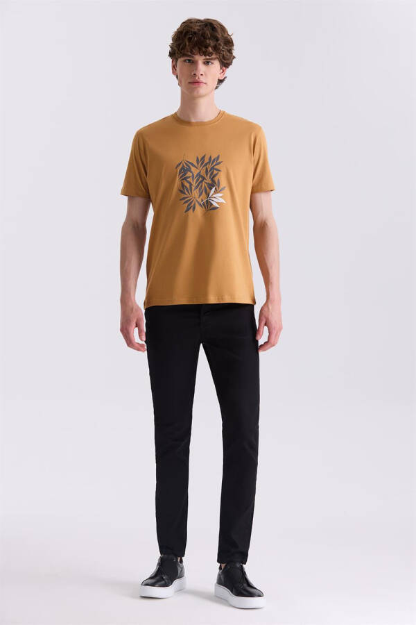 Hardal Slim Fit Bisiklet Yaka T-Shirt - 2