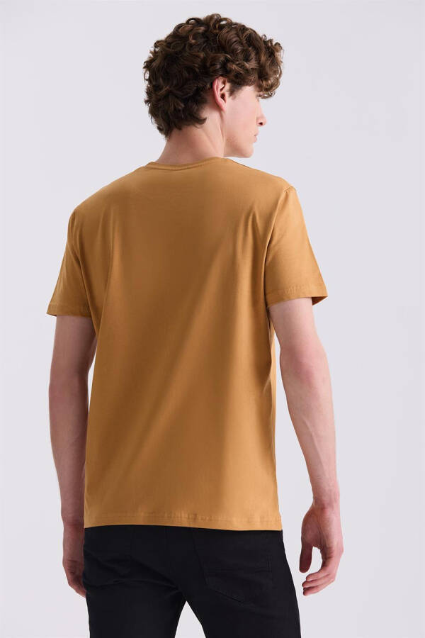 Hardal Slim Fit Bisiklet Yaka T-Shirt - 4