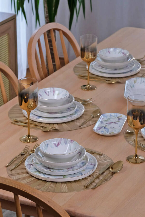 Harmony Gold-Gilded 27-Piece 6-Person Ceramic Dinner Set - 1