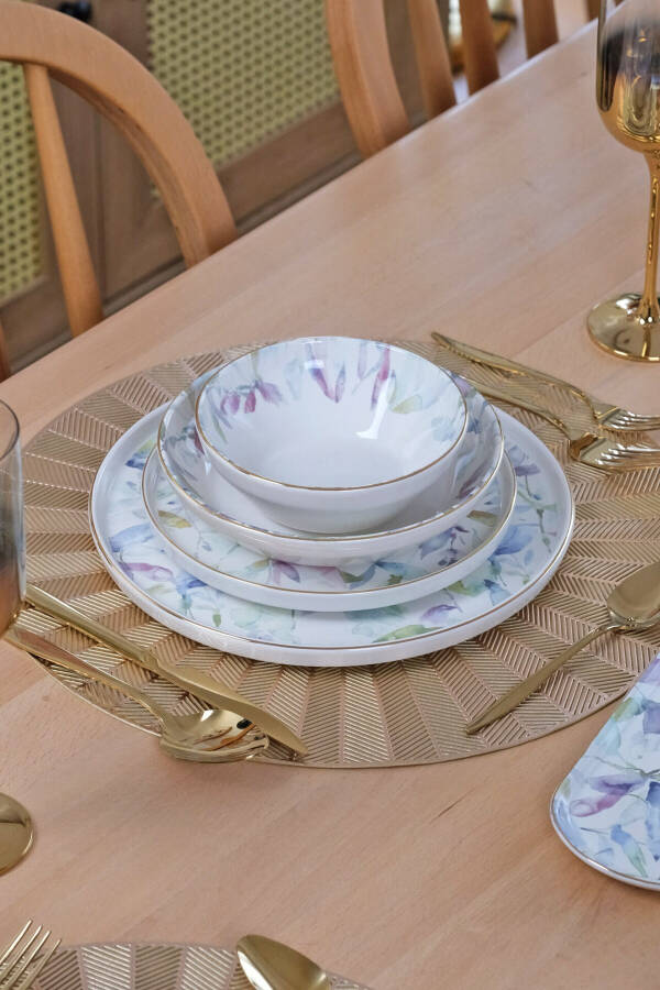 Harmony Gold-Gilded 27-Piece 6-Person Ceramic Dinner Set - 6