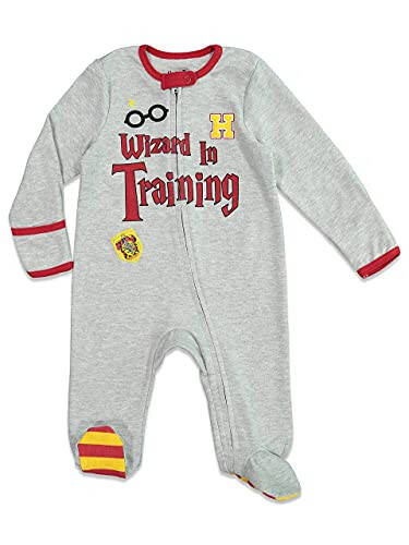 Harry Potter Baby Zip Up Sleep N' Play Coverall Bib Blanket and Burp Cloth 4 Piece Outfit Set Newborn - 32