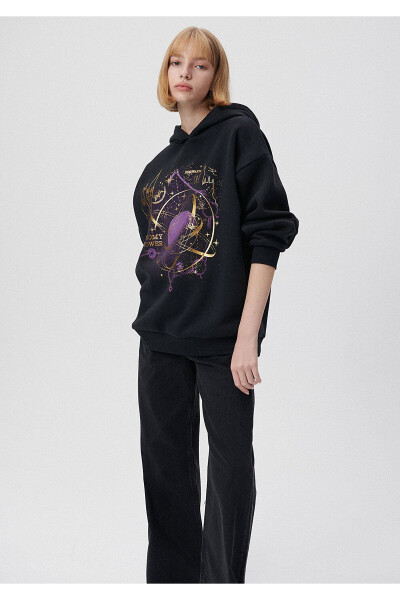 Harry Potter Baskılı Siyah Sweatshirt 1S10023-900 - 7