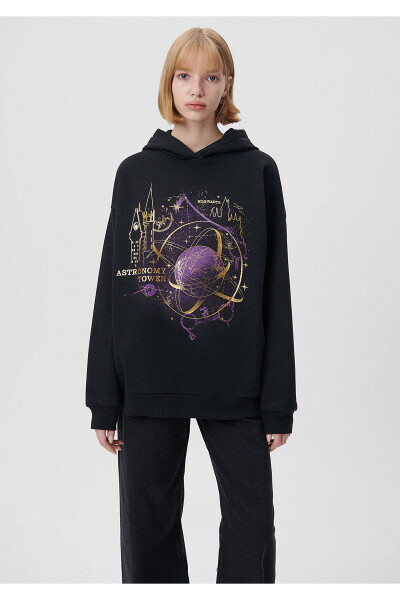 Harry Potter Baskılı Siyah Sweatshirt 1S10023-900 - 9