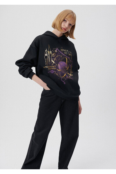 Harry Potter Baskılı Siyah Sweatshirt 1S10023-900 - 2